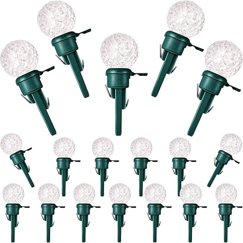 Mini bombillas LED G14 de repuesto de Navidad, bombillas de vidrio de globo de 0.06 W con base de plástico para árbol de Navidad al aire libre e