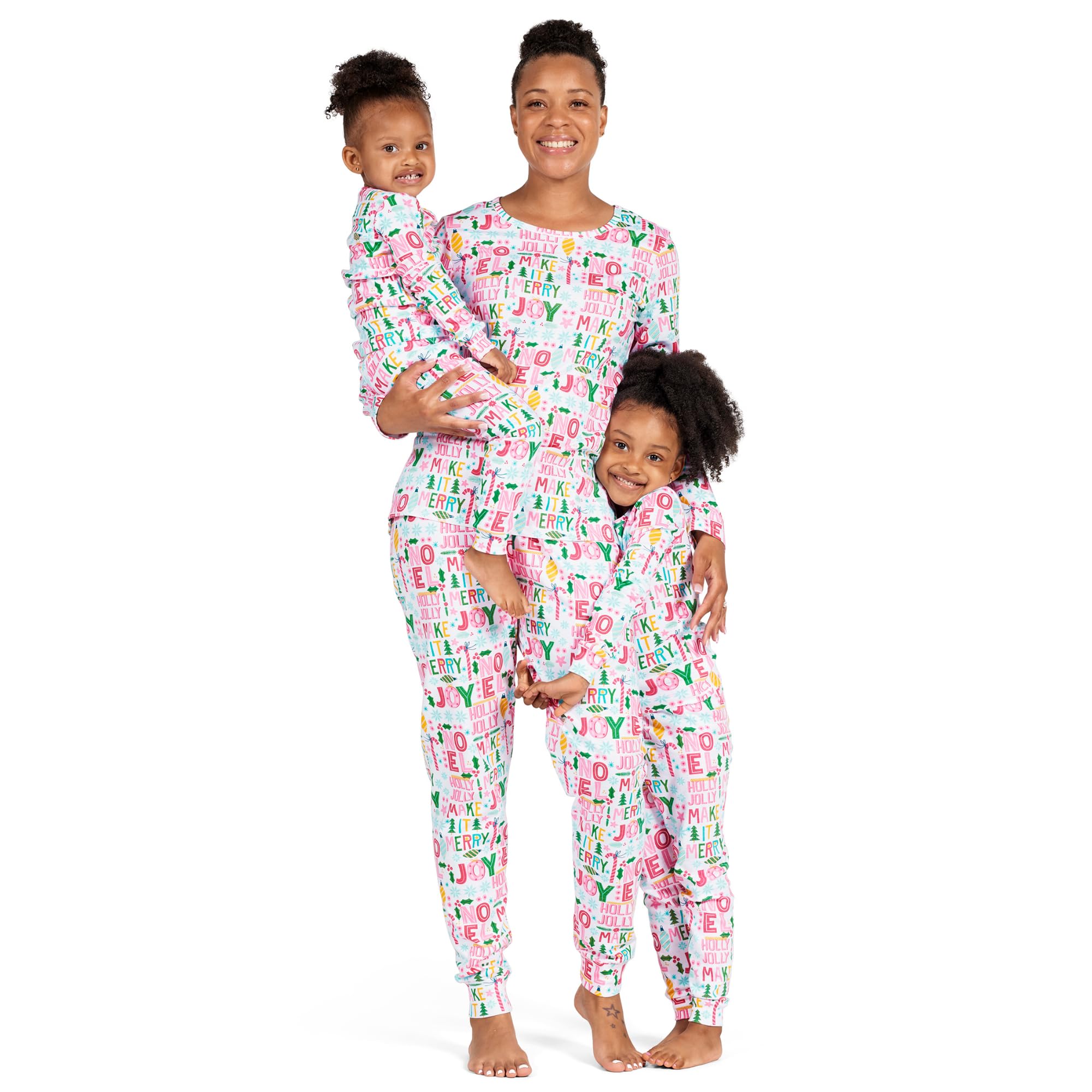 The Children's Place Baby Family Matching, Fall Harvest Pajama Sets, Cotton, Merry Joy Pink, XLarge (ADULT)