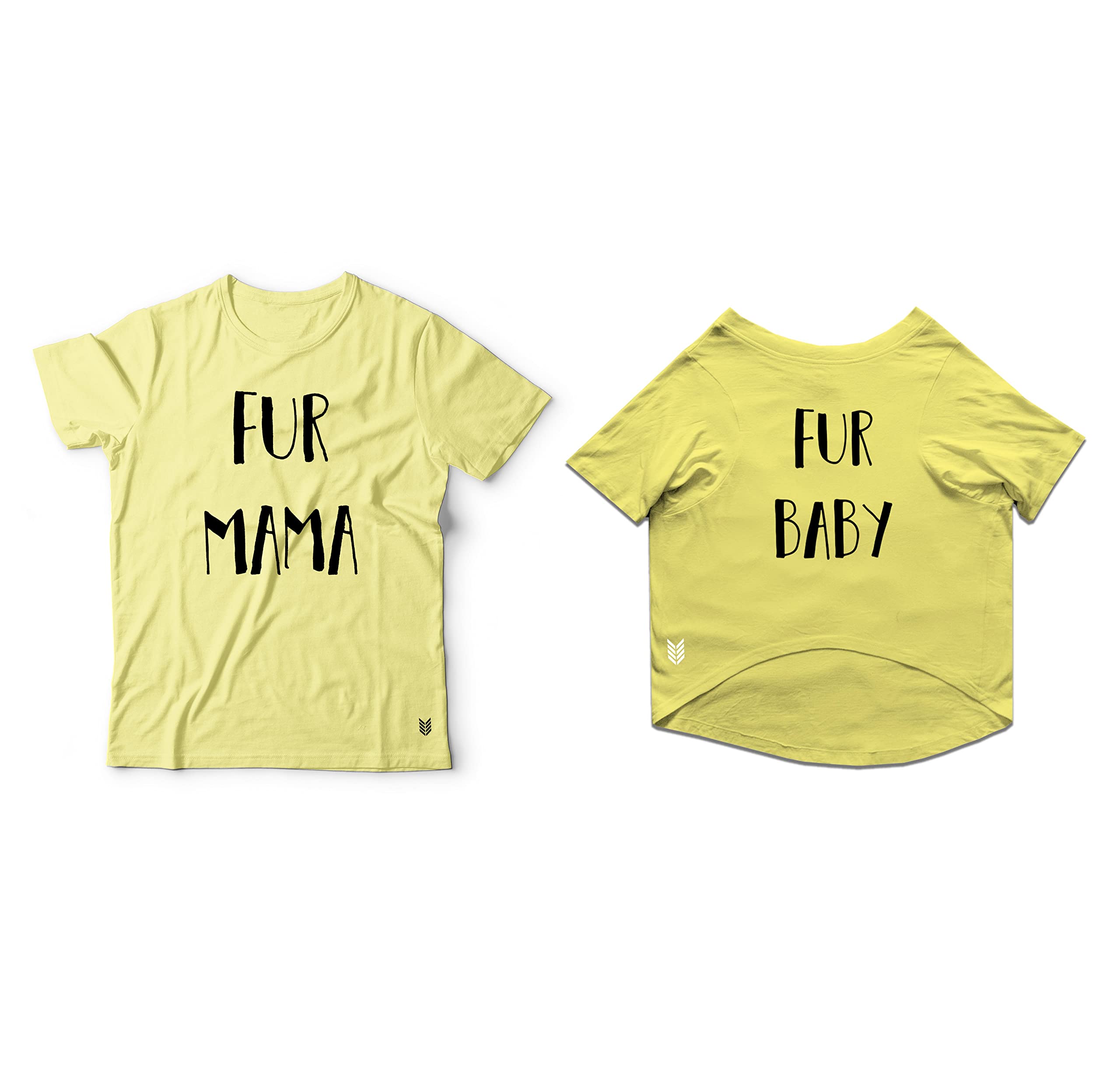 Ruse Summer Twinning Basic Crew Neck Fur Baby and Mama Printed Half Sleeves Dog and Men/Women Pet Parent with Dog T-Shirt Set.(Lemon Tonic) XS (Parents) XL (Dog) (B0B14X4DYN) Amazon Price History, Amazon Price Tracker