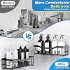 EUDELE Organizador Adhesivo para Baño, Paquete de 5, Acero Inoxidable Antióxido con Gran Capacidad, Estantes sin Perforación para Almacenamiento de Baño y Decoración del Hogar 5