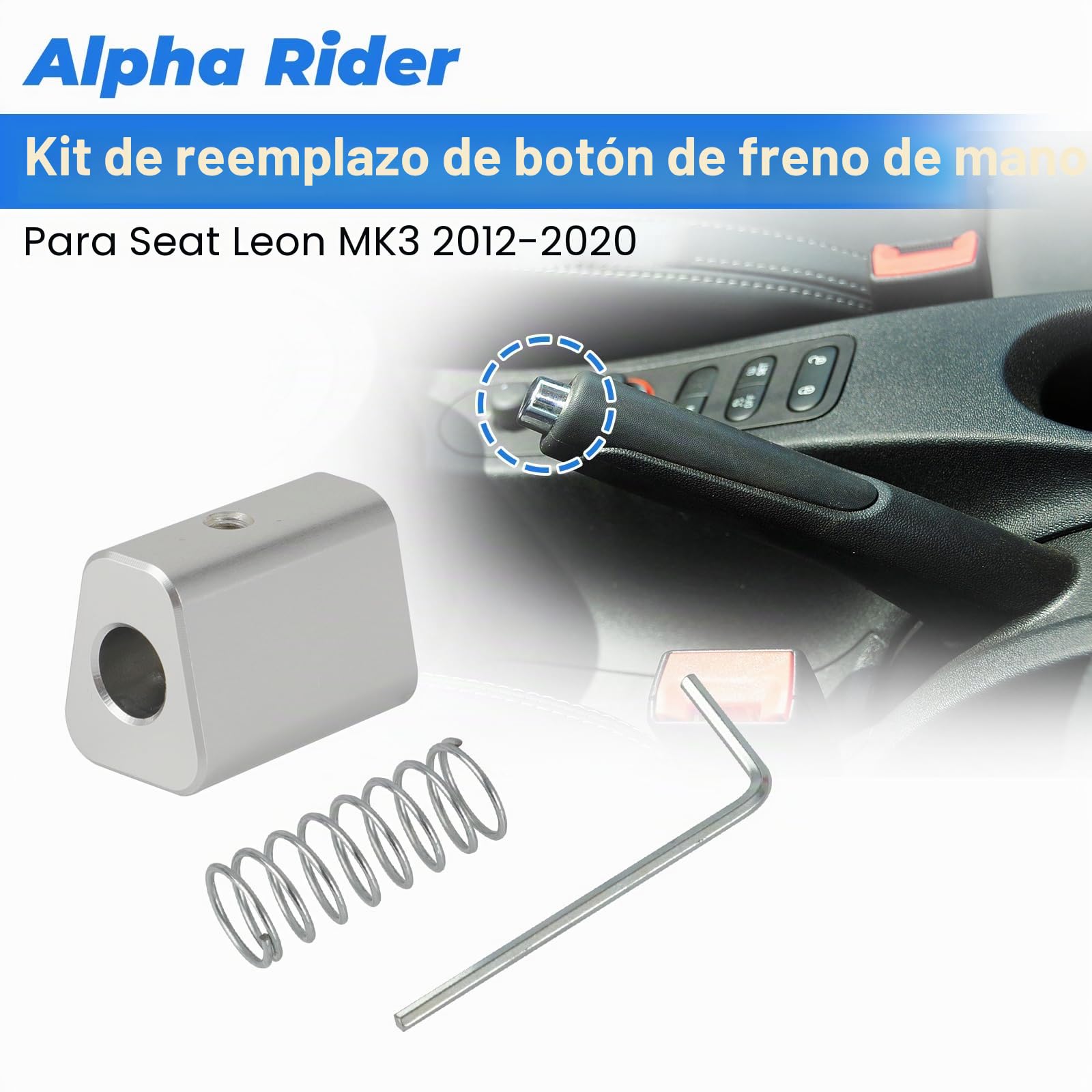 Botón de freno de mano para Seat Leon MK3 2012-2020 | Construcción de aluminio, reemplazo directo, compatible con modelos 2012-2020