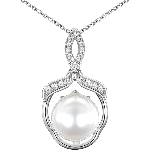 Freshwater Pearl Necklace for Women Gold Plating, Hypoallergenic Adjustable 18