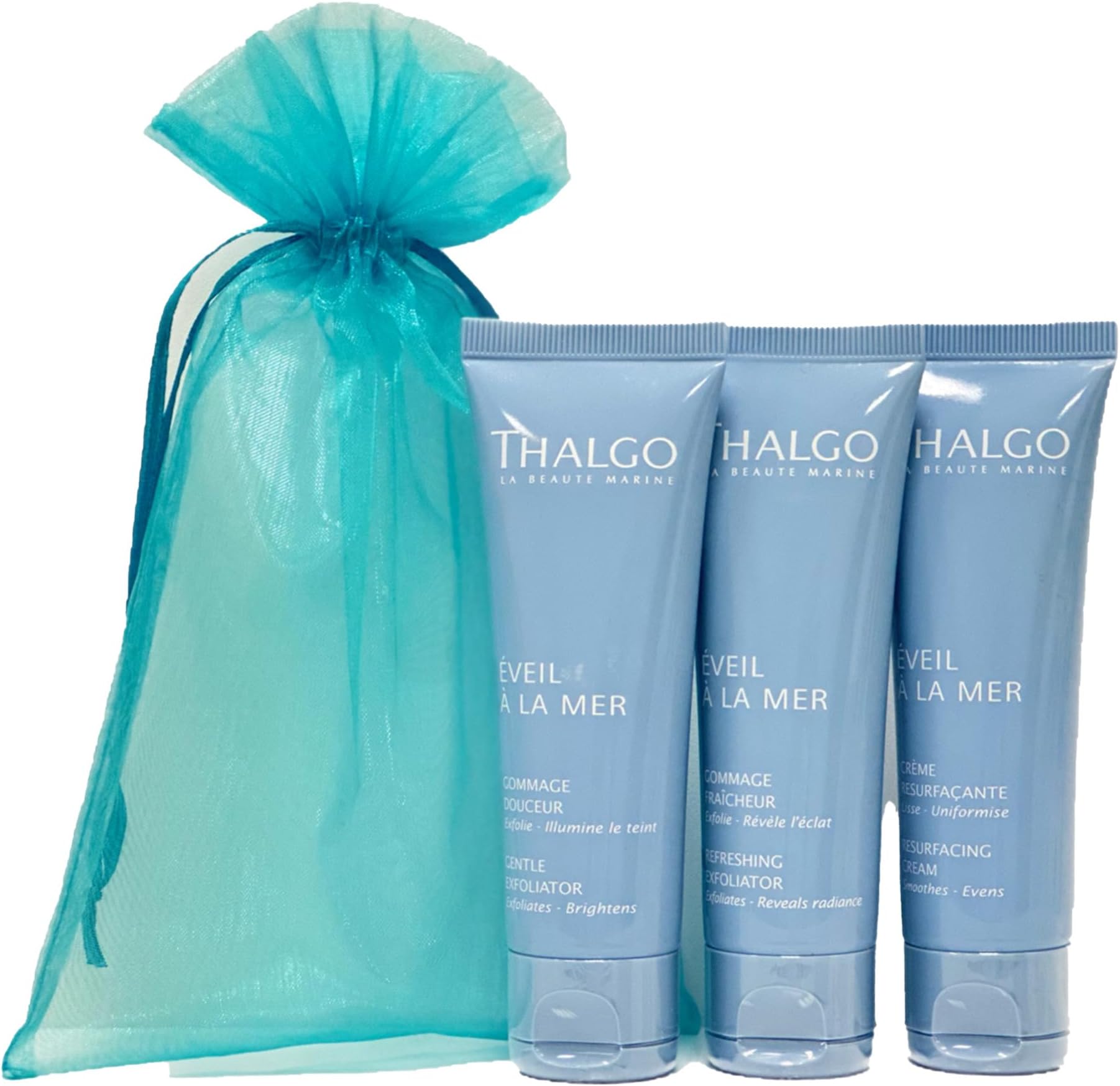 THALGO Exfoliating Cream 3-Piece Set Éveil à la Mer Cleansing for Face, 50 ml Each Tube
