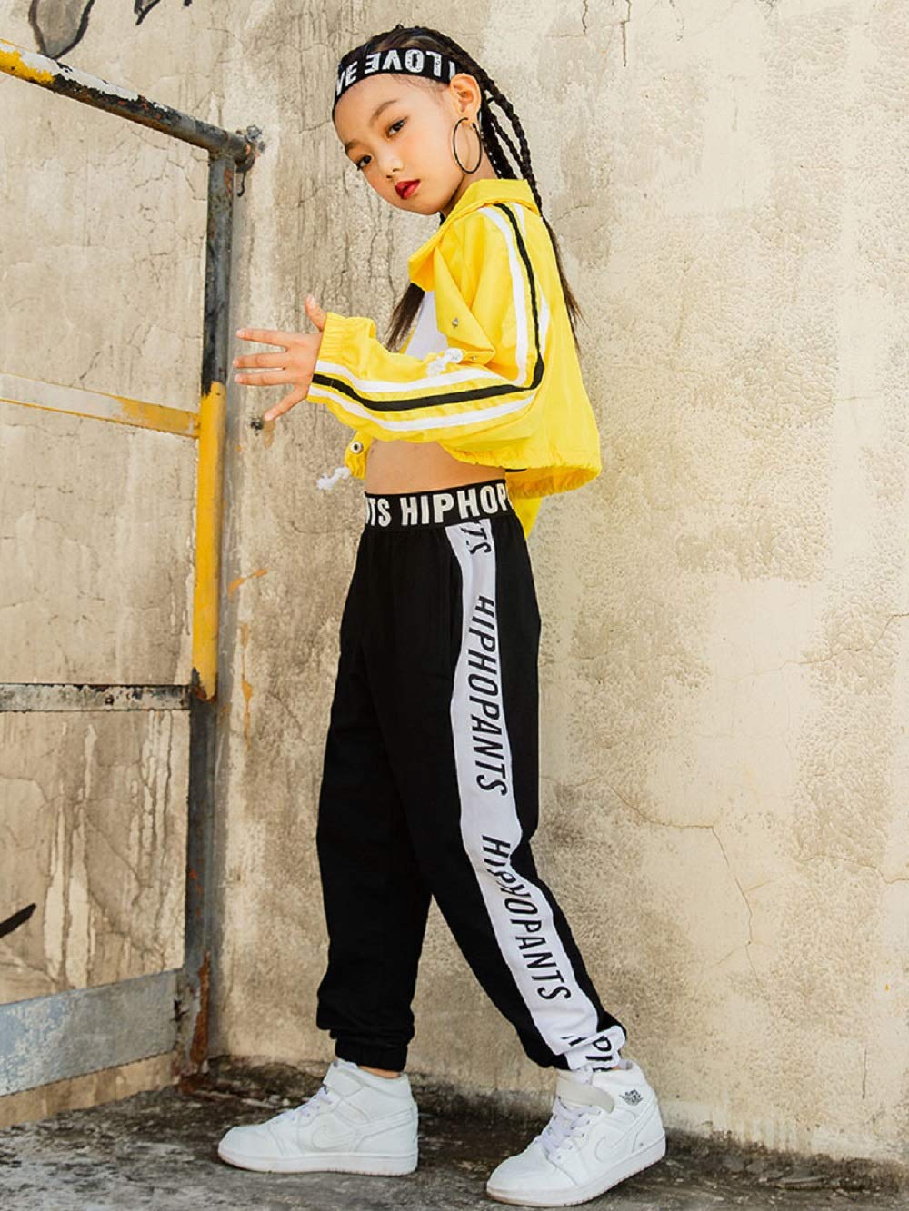 女の子 キッズダンス衣装 セットアップ ヒップホップ へそ出し 長袖 シャツ オーバーオール マルチポケットパンツ 2点セット 子供服 運動着 ジャージ Jazz Hiphop ガールズ ステージ衣装 普段着 演出服 原宿系 街舞 発表会 学園祭 練習着 テレビで話題