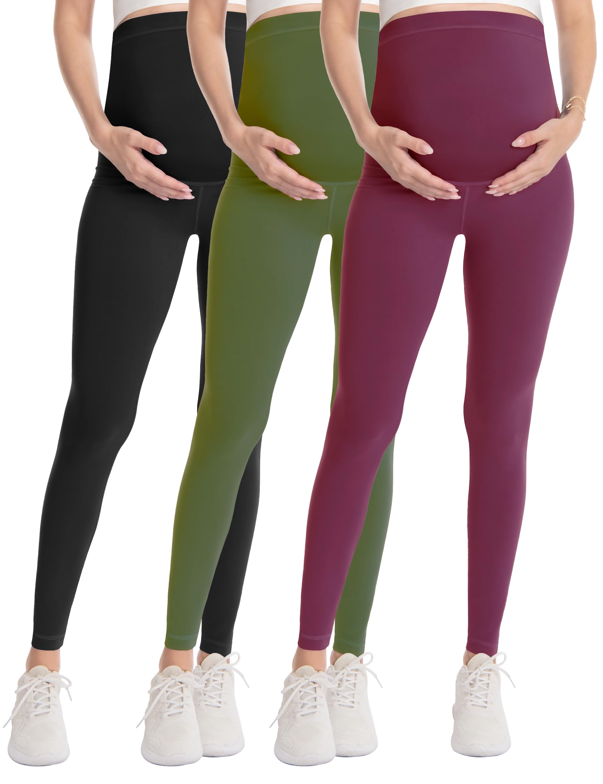Over‑Belly Maternity Leggings, Soft Stretch Yoga Pants