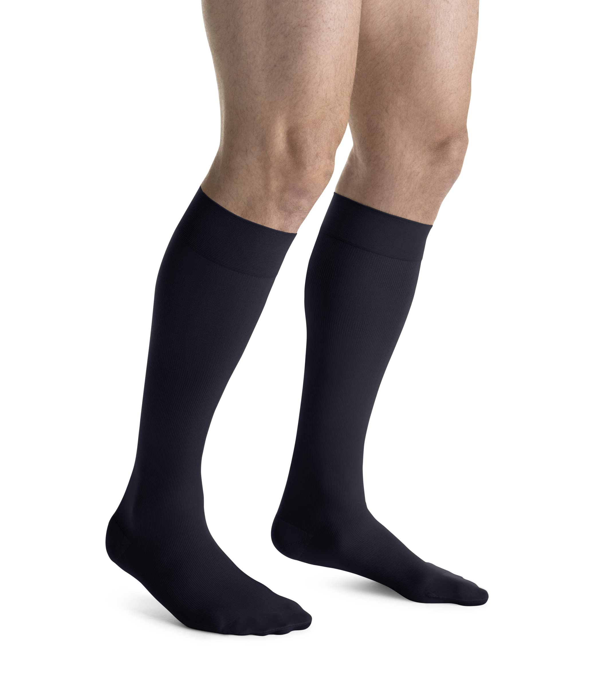 JOBST - 113149 forMen Casual 15-20 mmHg Knee High Compression Socks, Navy, Medium