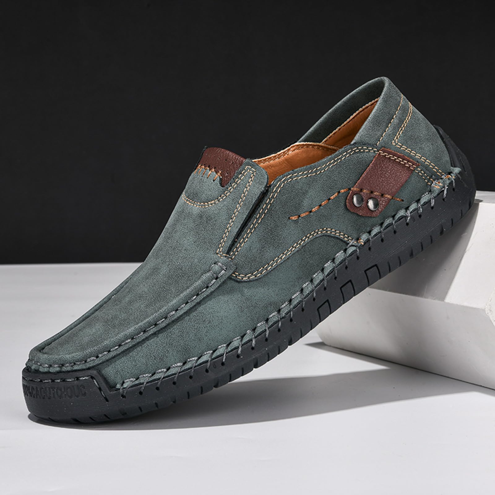 Generisch Mocassins classiques pour homme au look partenaire, pantoufles élégantes comme chaussures pieds nus, chaussures plates de loisirs à enfiler, chaussures décontractées polyvalentes pour un