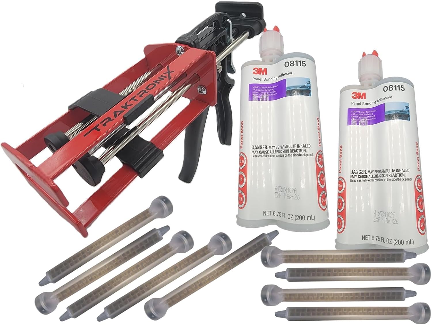 3M Panel Bonding Adhesive 08115 with Manual Applicator Gun 08571 (Gun + 2-08115)