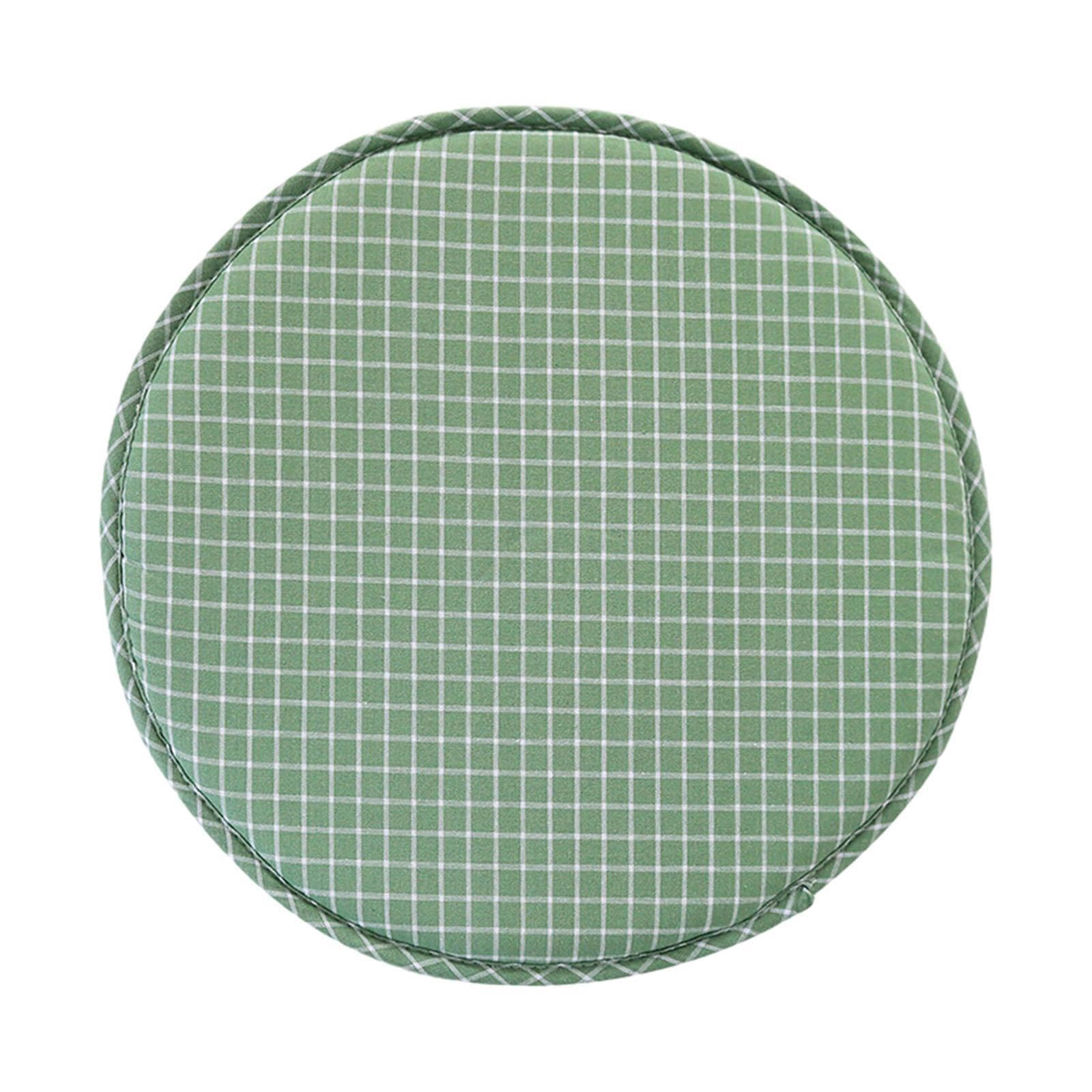 mophrati Non Slip Cushions Pad For High Stool Chairs Soft Round Chair Cushions Elevated Home Seat Cushion Guest Round Chair Pads Comfortable Soft Seat Cushion, green, 33x2cm