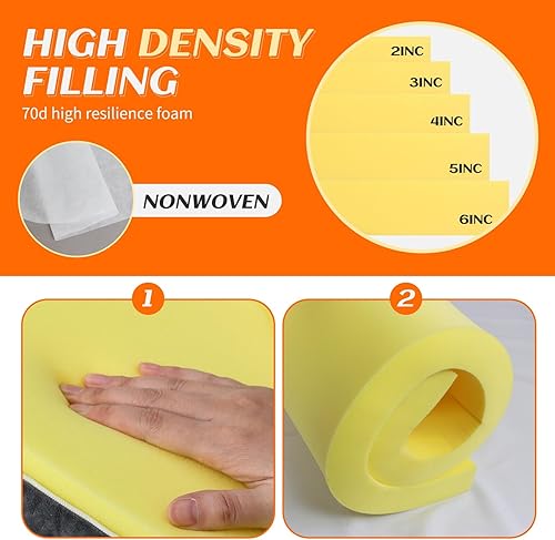 Miniatura 5 de Cojín de banco personalizado, tamaños personalizables, cojín de banco para interiores, multicolor, disponible suave y cómodo, cojines de asiento de