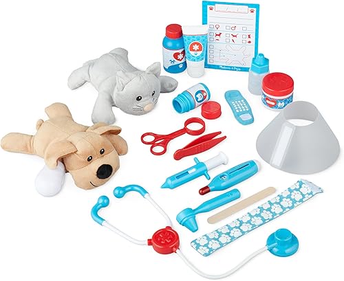 Miniatura 6 de Melissa & Doug Examine & Treat Pet Vet Play Set – Juego de veterinario para niños. El original (24 piezas, gran regalo para niñas y niños – Juguete