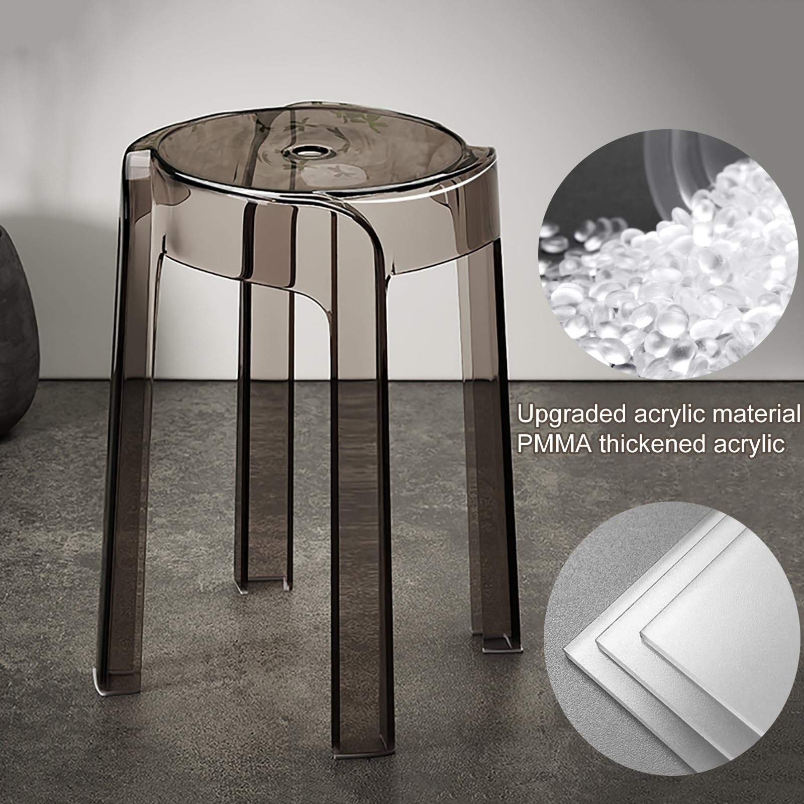 Sgabello Bagno Sgabelli In Plastica Trasparente Sedie Da Cucina In