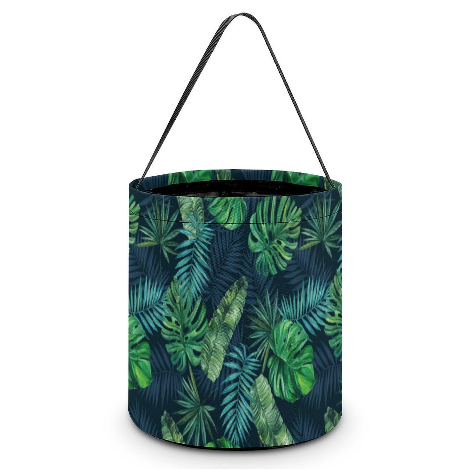Tropical Plam Leaves Monstera Cute Easter Basket Bags Eggs Bucket Candy Tote Decorations Gifts Party Storage Bag, style