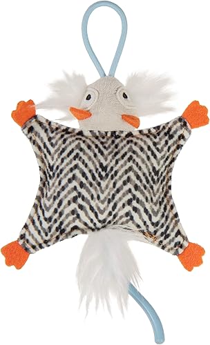 SmartyKat Instincts HappyNip Soarin' Squirrel Crinkle Launcher - Juguete interactivo de felpa para gatos, contiene hierba gatera y vid plateada,