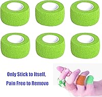 Vista 40 de Baisunt Paquete de 6 vendajes cohesivos de 1 pulgada, cinta autoadhesiva autoadhesiva autoadhesiva transpirable para muñeca, tobillo, deportes