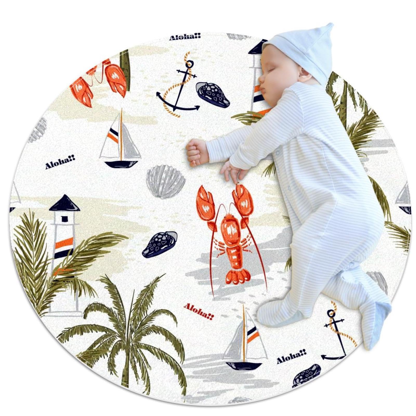 Tapis de salle de bain antidérapant rond de 1m idéal pour sécuriser la douche
