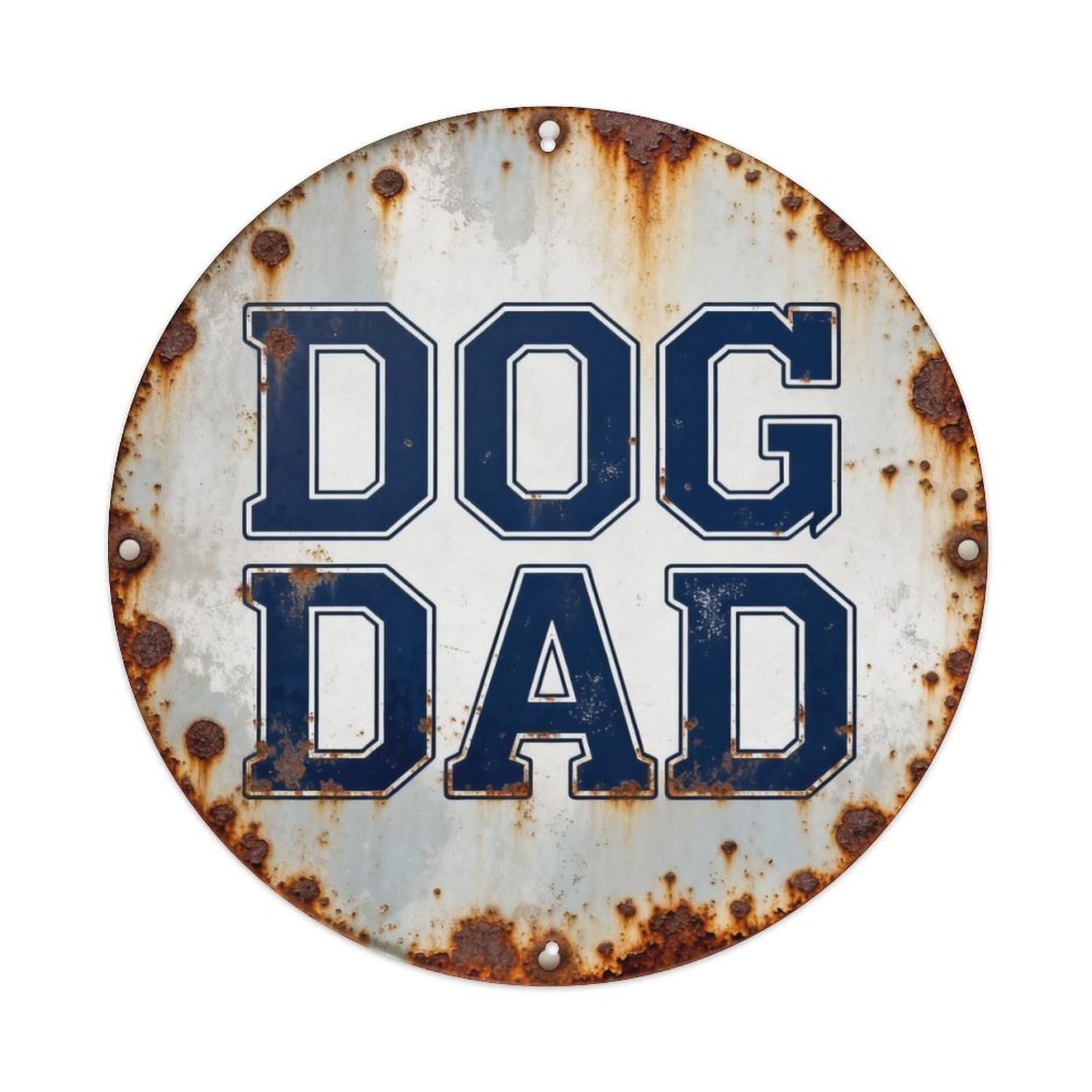 DOG DAD Metal Tin Sign Plaque