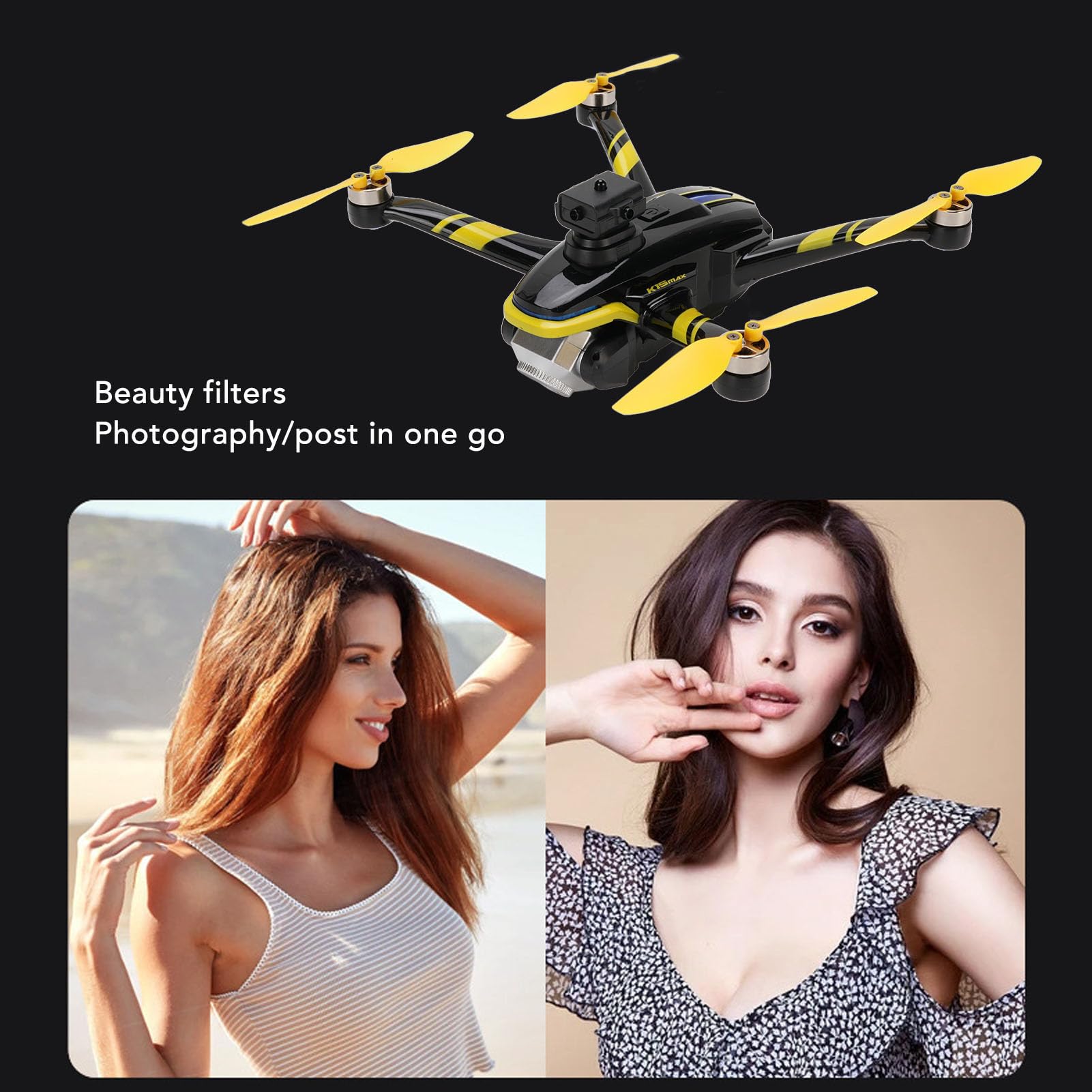 Tonysa Dron Zdalny, Dron 4K UHD w Pionie/poziome/w dół, 360 °, Flip, 4 -drogi Unikanie Przeszkód, Silniki Bezszczotkowe, 50 Minut Lotu, Składany, dla Początkujących (# 2)