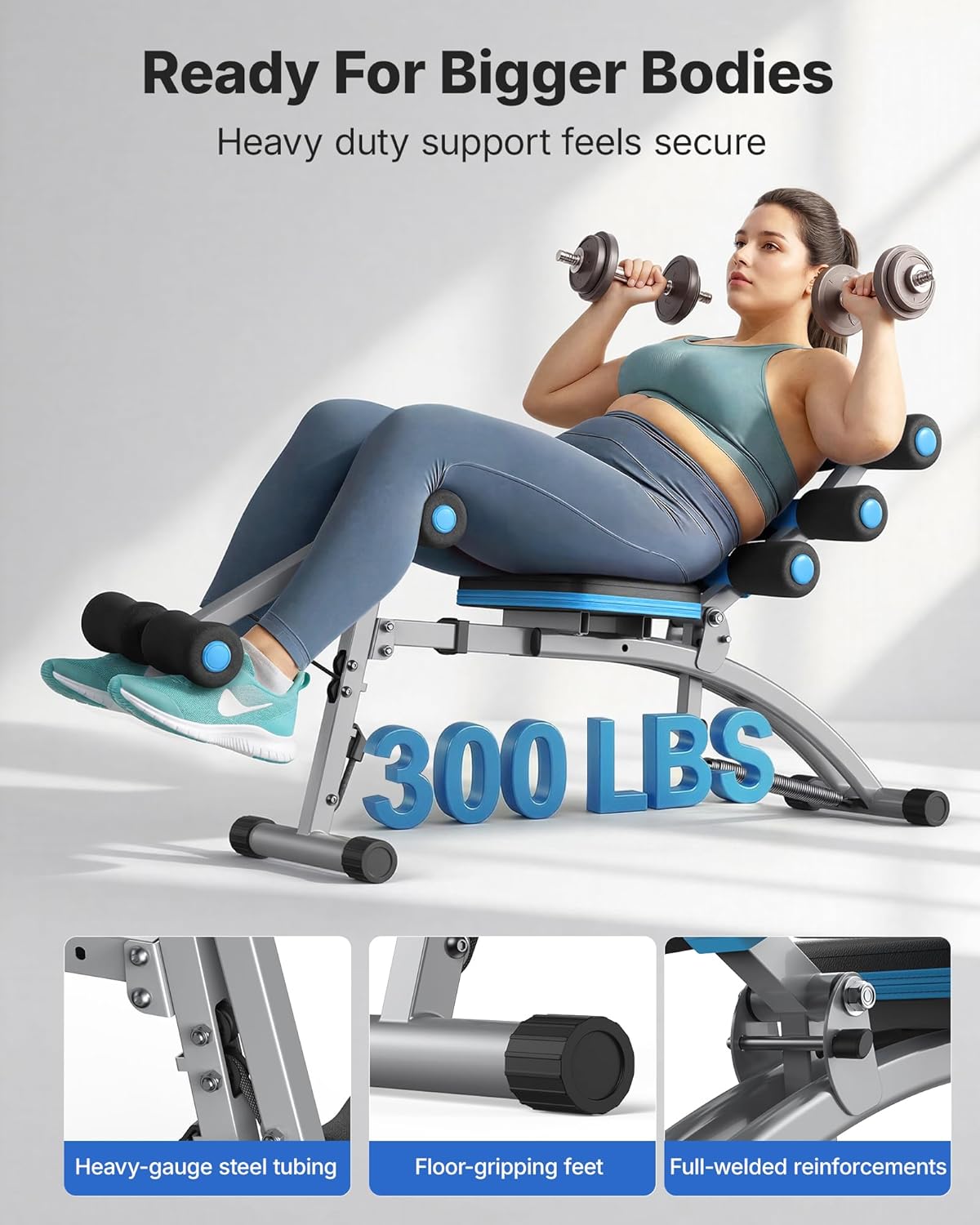 MERACH Ab Machine, Multi-Functional Adjustable Ab Trainer, Ab Workout Bench for Home Gym, Sit Up Machine for Abdominal, Exercise Chair for Full Body Workout