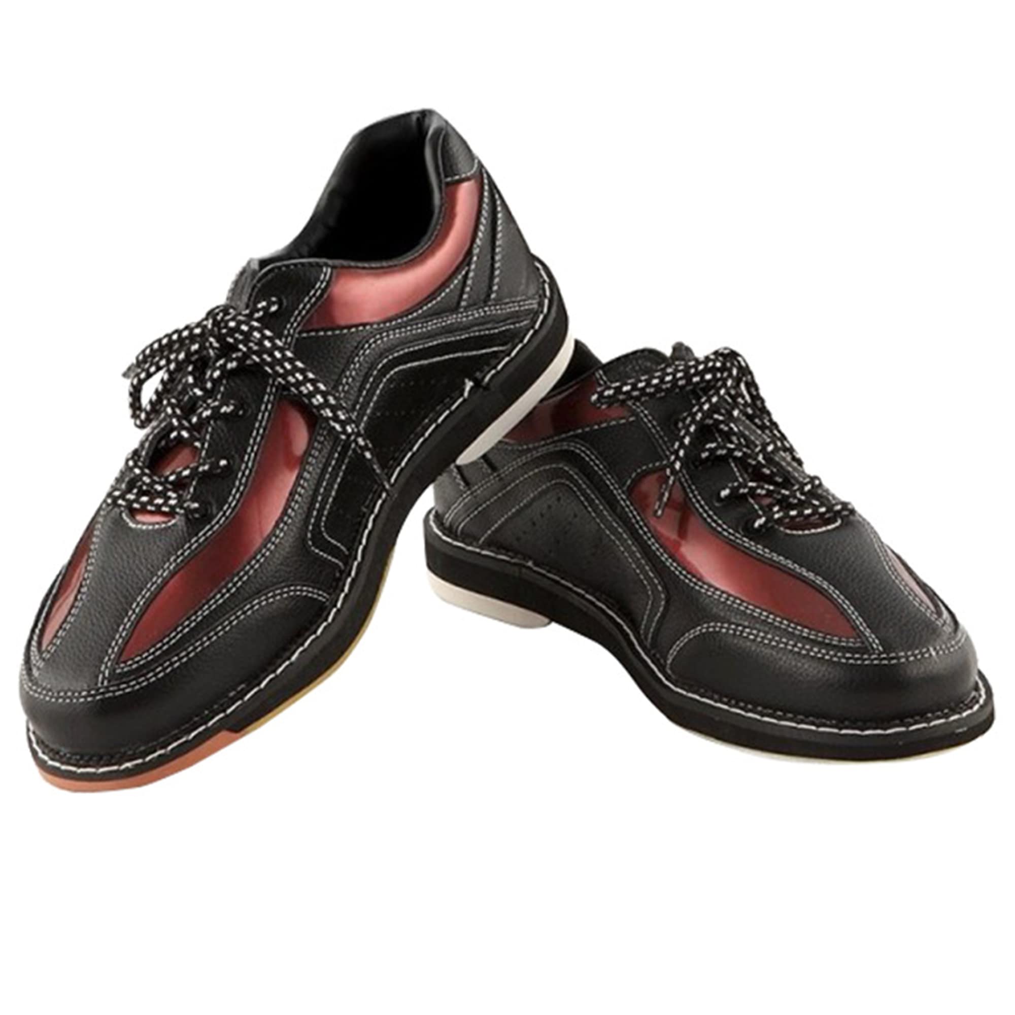 Herren Bowlingschuhe Anti-Rutsch-Leder Leichte Bowlingschuhe Dämpfung Atmungsaktiv