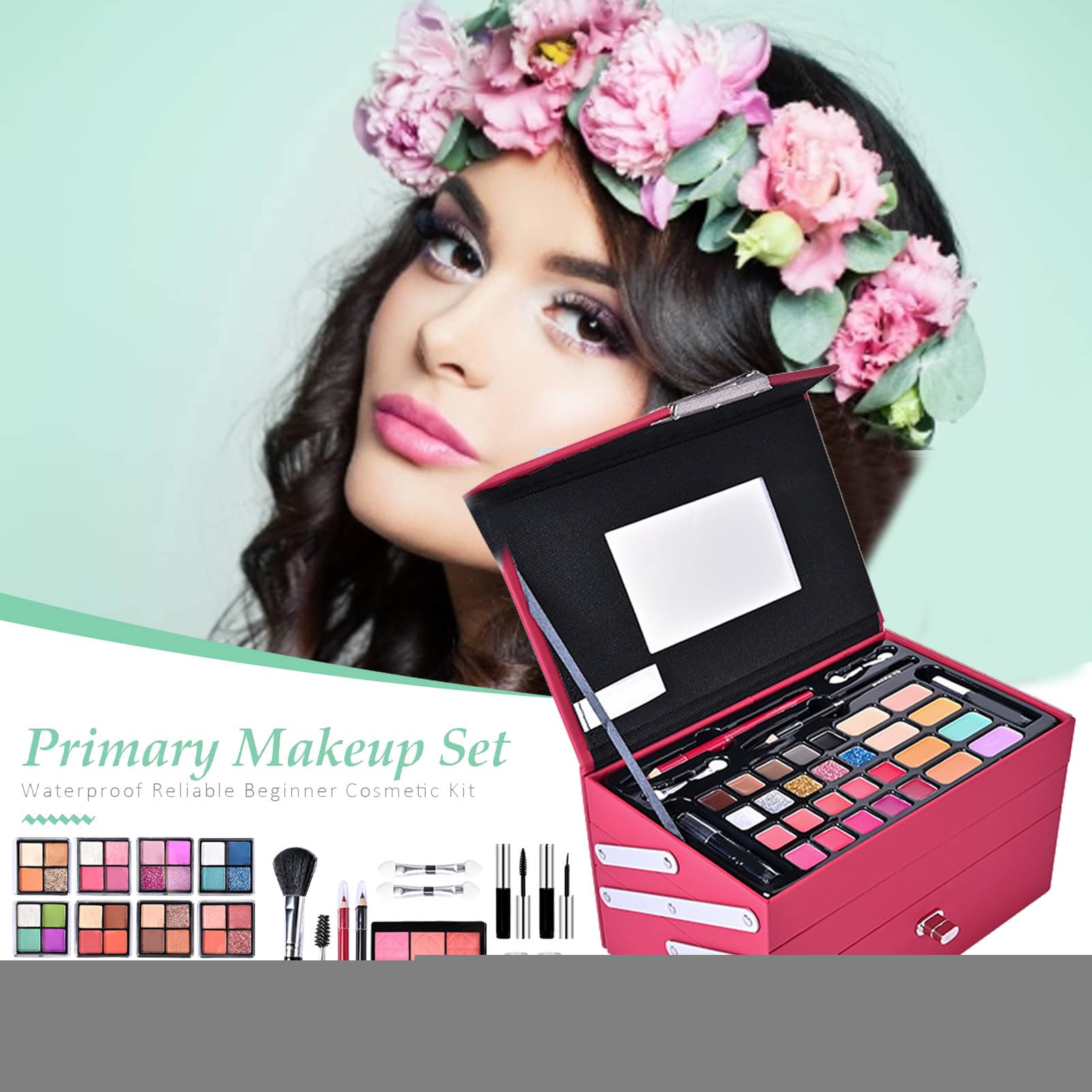 Kit trucco per donna Kit completo, trucco completo - Set multiuso | cosmetici per donne e principianti, includono cosmetici e strumenti per il