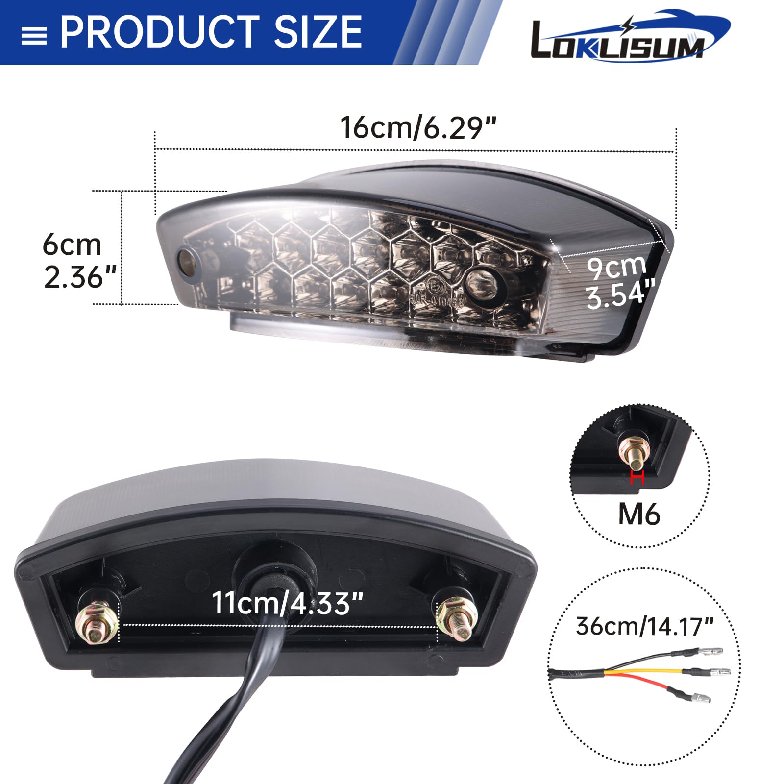 Fanale Posteriore Moto 12V, 21LED Luce Targa Moto Omologata E24, Luce Freno Luce Stop Universali Compatibile con Monster 400 620 695 750 800 900 S2R S4R ATV Scooter Cafe Racer Dirt Bike