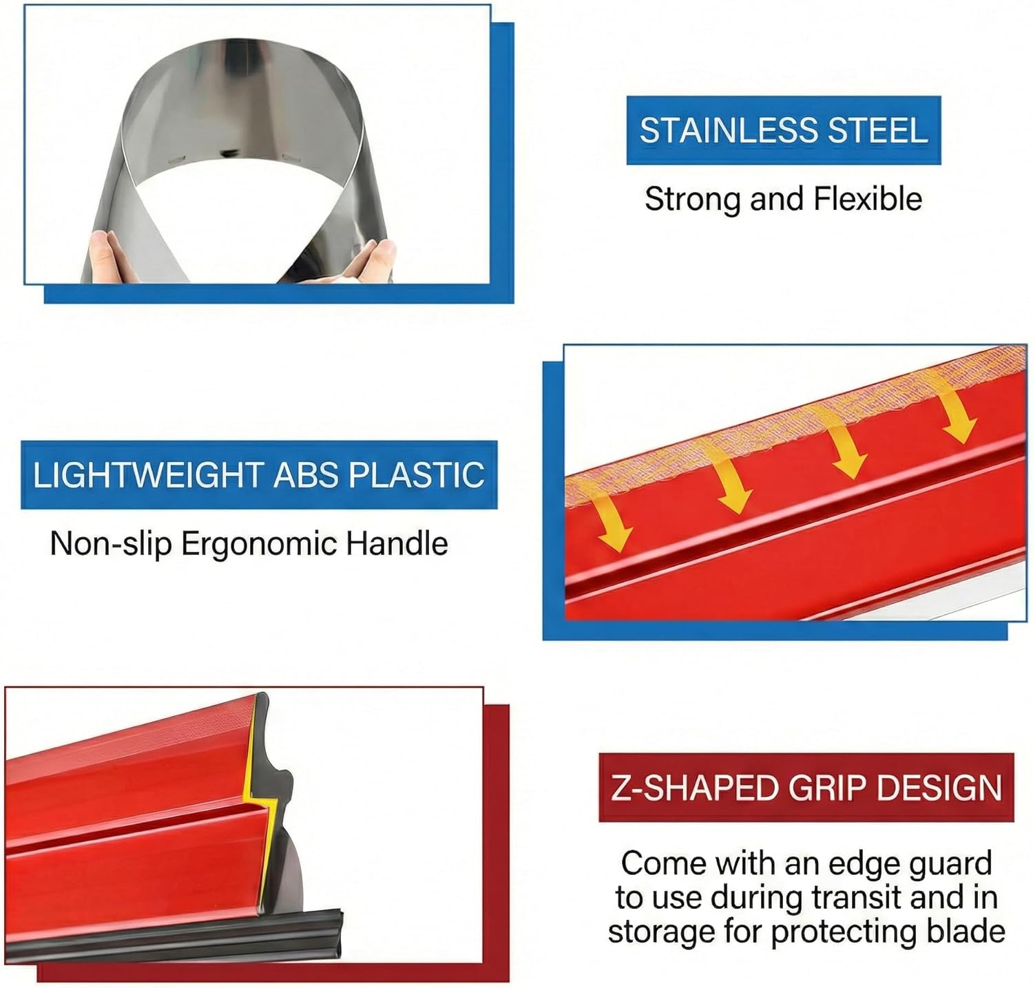 40Inch/100CM Skimming Blade, Stainless Steel Drywall Smoothing Spatula for Large Working Area Wall Decoration Construction Tool