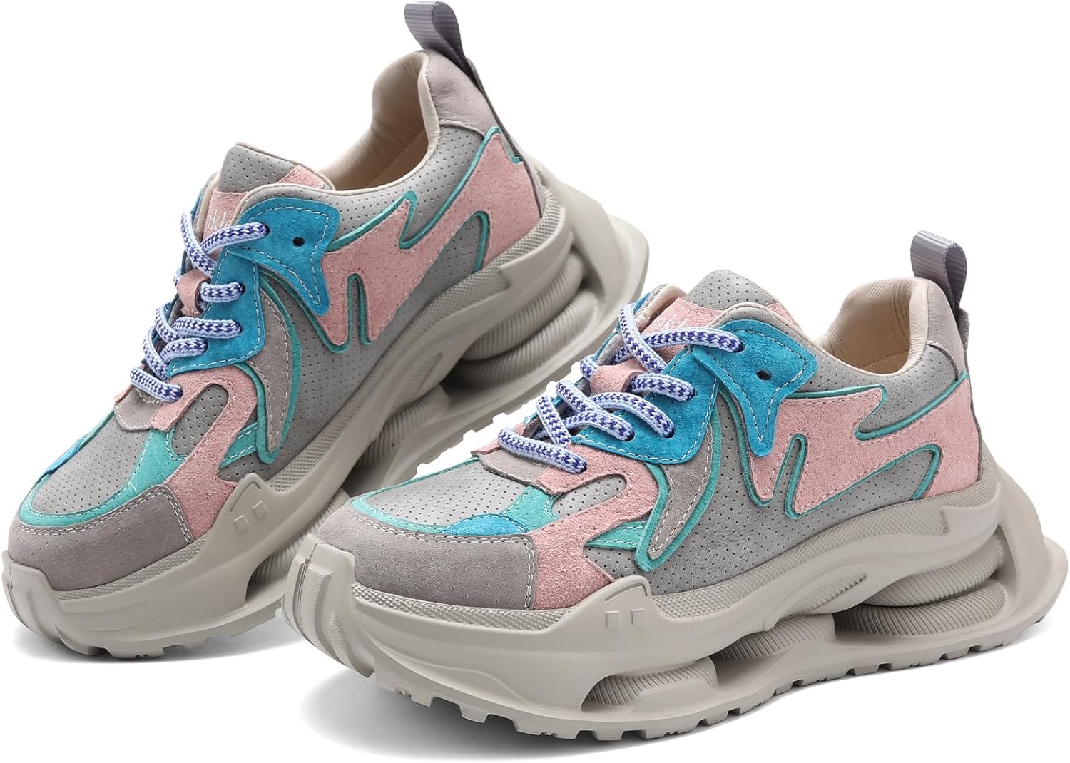 Women's Platform Shoes Chunky Comfort Orthopedic Wedge Walking Shoes Fashion Lace Up Casual Non-Slip Running Shoes - Image 6