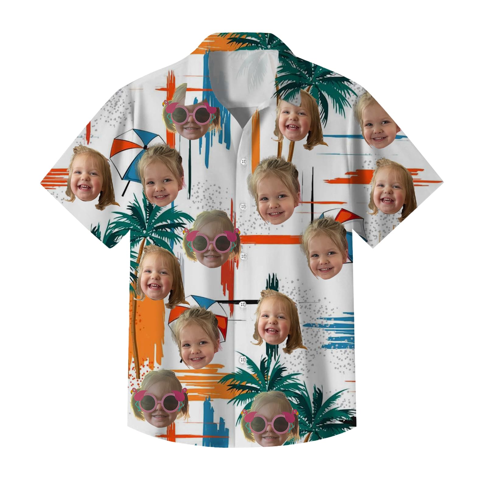 Custom Face Hawaiian Shirt for Men Short Sleeve Personalized Photo Aloha Beach Shirt Customized Funny Shirt