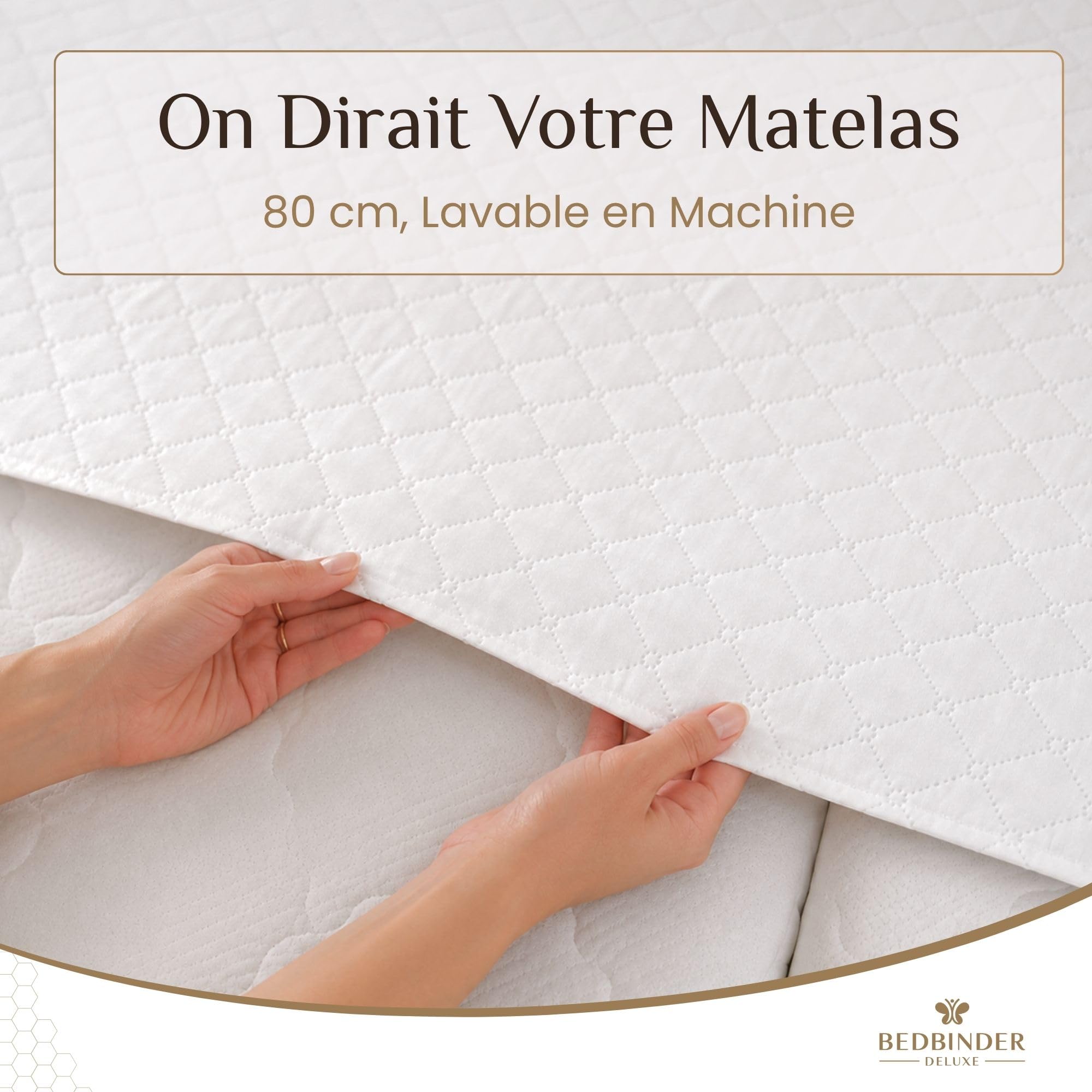 Bedbinder Deluxe Pont de Lit et Sangle Matelas Anti-Glissement pour 2 Lits | Cale Matelas et Connecteur pour Relier Deux Matelas en Un Lit Double, Compatible Lit Électrique Réglable, Sans Trou ni Bosse