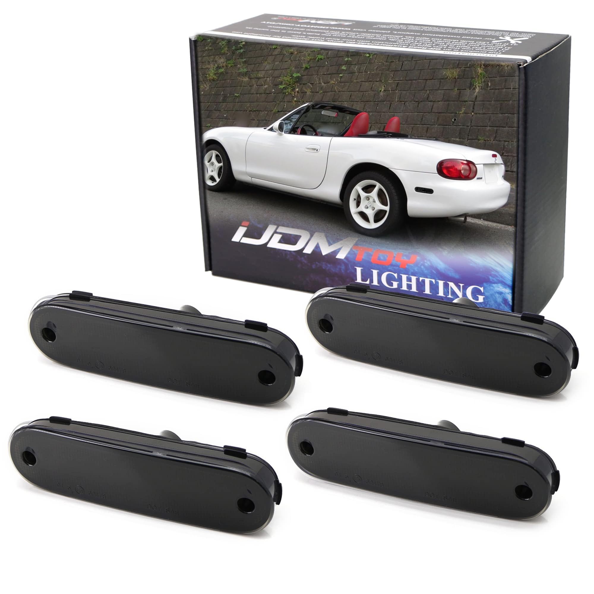Amazon.com: iJDMTOY JDM Smoked Lens Front/Rear Side Marker Light