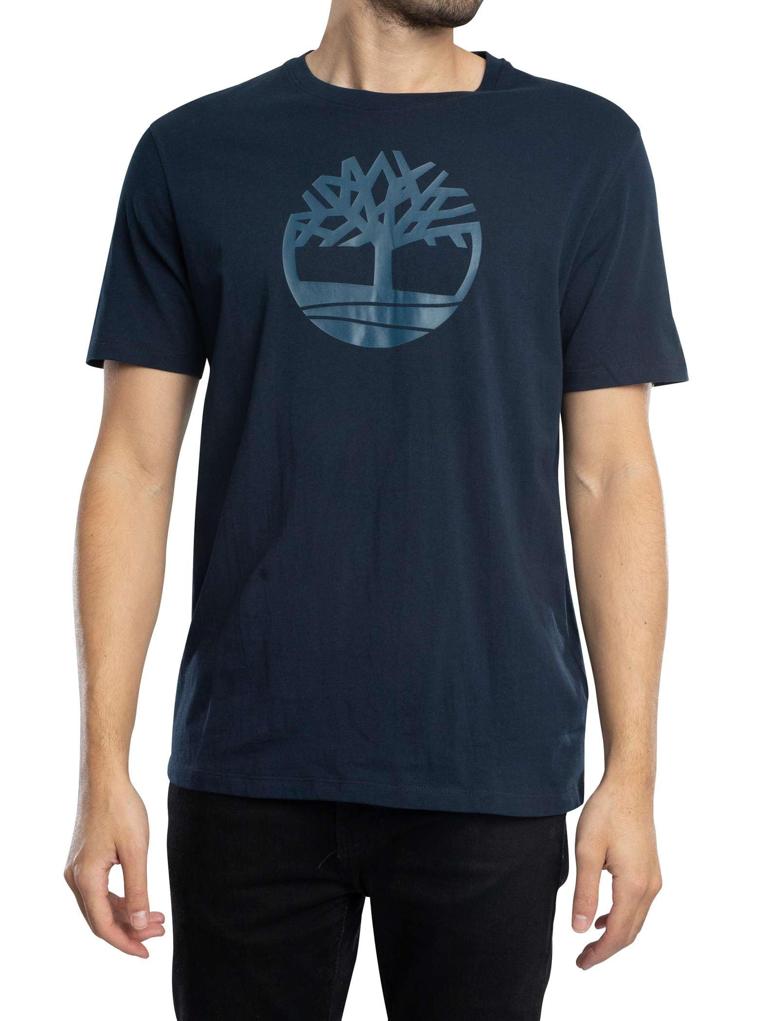 Timberland Men's Tree Logo T-Shirt, Dark Blue, XL