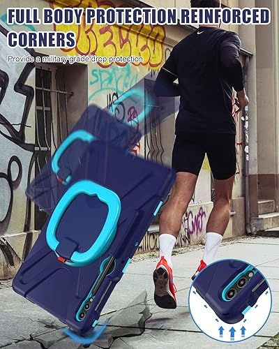 Miniatura 6 de BRAECN Funda para Samsung Galaxy Tab S9 FE+S9 Plus de 12.4 pulgadas 2023, funda de silicona resistente con soporte para S Pen y protector de