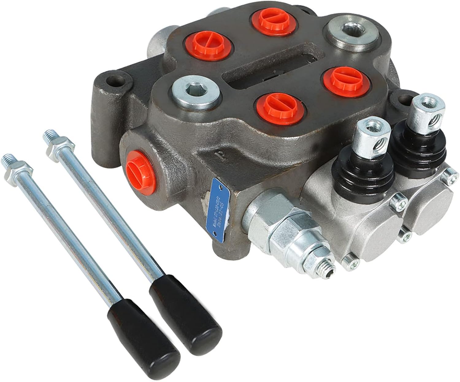 ALL-CARB Hydraulic Valve 2 Spool Hydraulic Directional Control Valve Double Acting Valve 25GPM 3000PSI BSPP Ports for Tractors Loaders Tanks