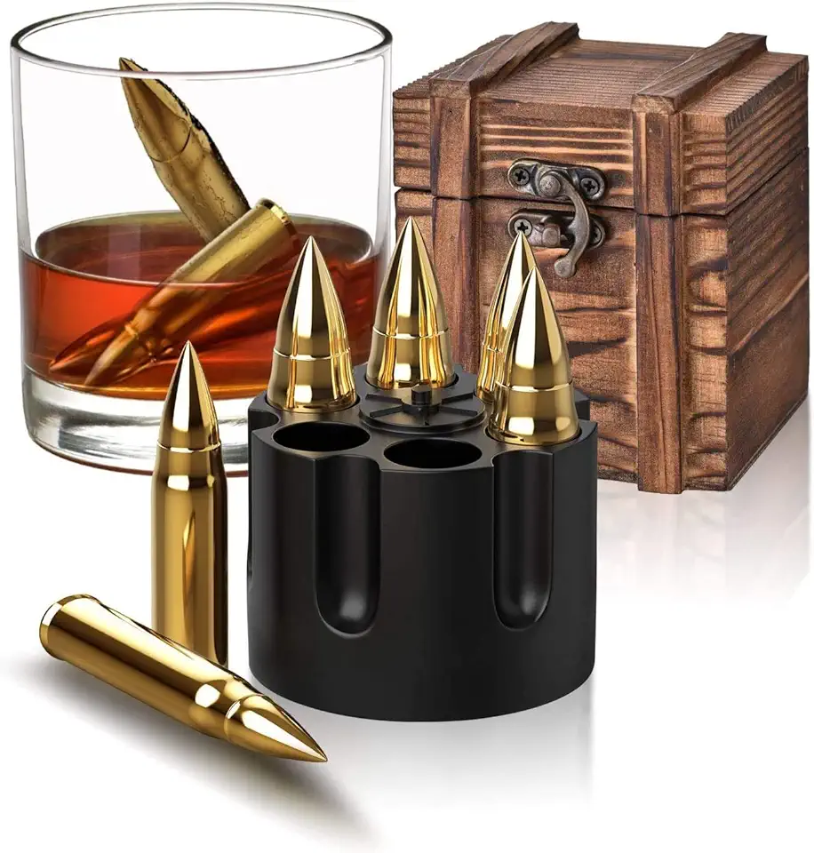 Whisky kylande stenar i rostfritt stål