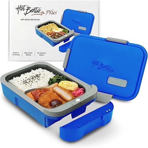 Miniatura 8 de Hot Bento PLUS Lonchera autocalentable y calentador de alimentos con batería extraíble alimentada por batería, portátil, sin cables, comidas