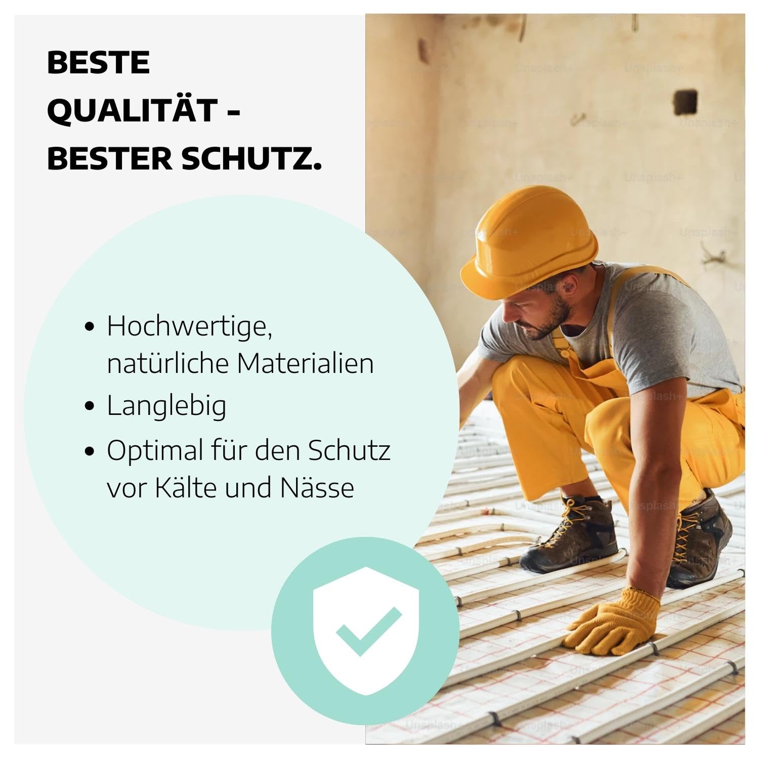 12 x Arbeitshandschuhe Winter aus Latex in Größe 10 I Handschuhe gefüttert Herren & Damen I Thermo-Handschuhe Arbeit I Gloves Winter I Baustellen-Kleidung I Handschuhe Arbeit Winter