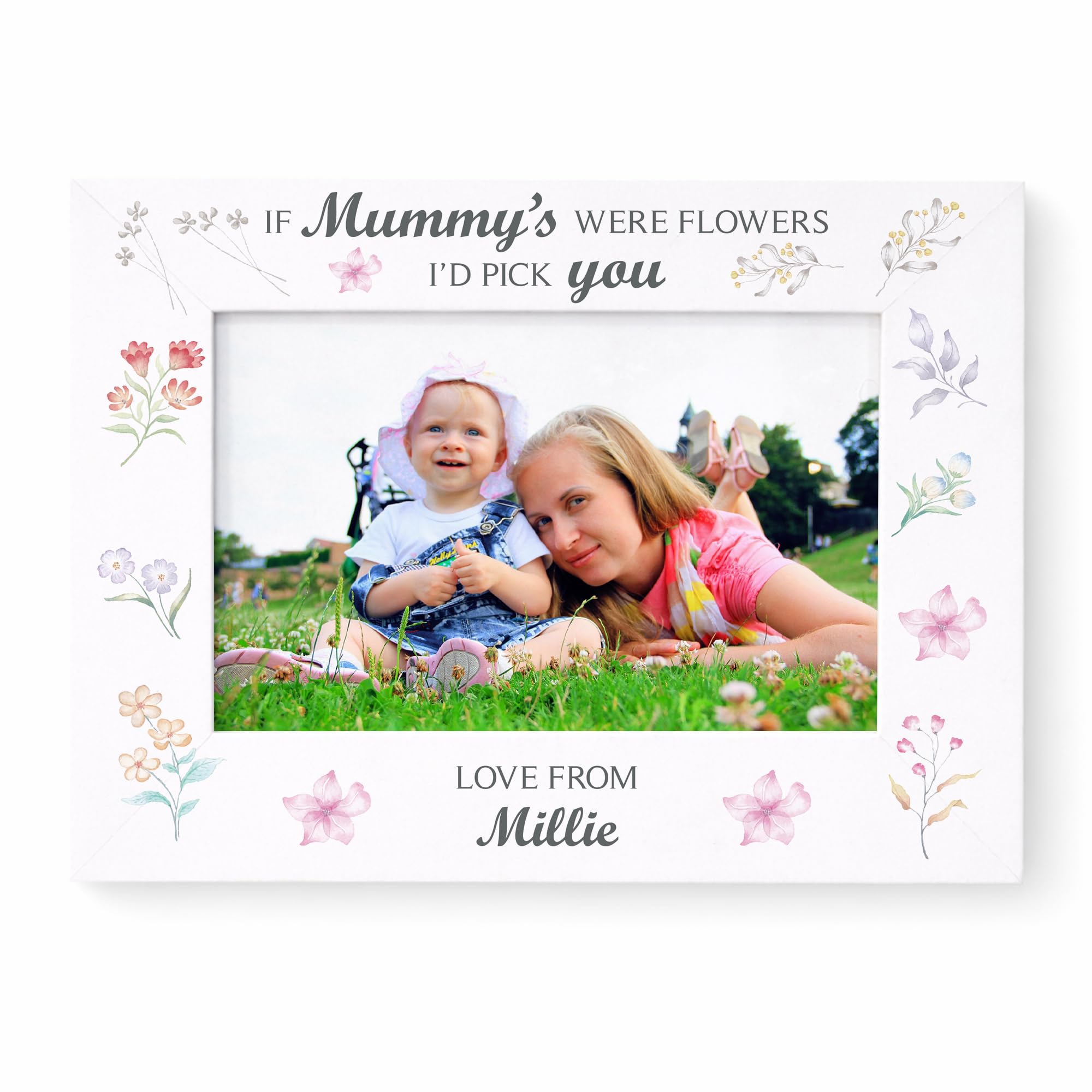 RED OCEAN Gift For Mummy Portrait 7x5 Photo Frame If Mummys Were Flowers Thank You Gifts Personalised Gift For Mummy On Mothers Day Birthday From Daughter Son Keepsake