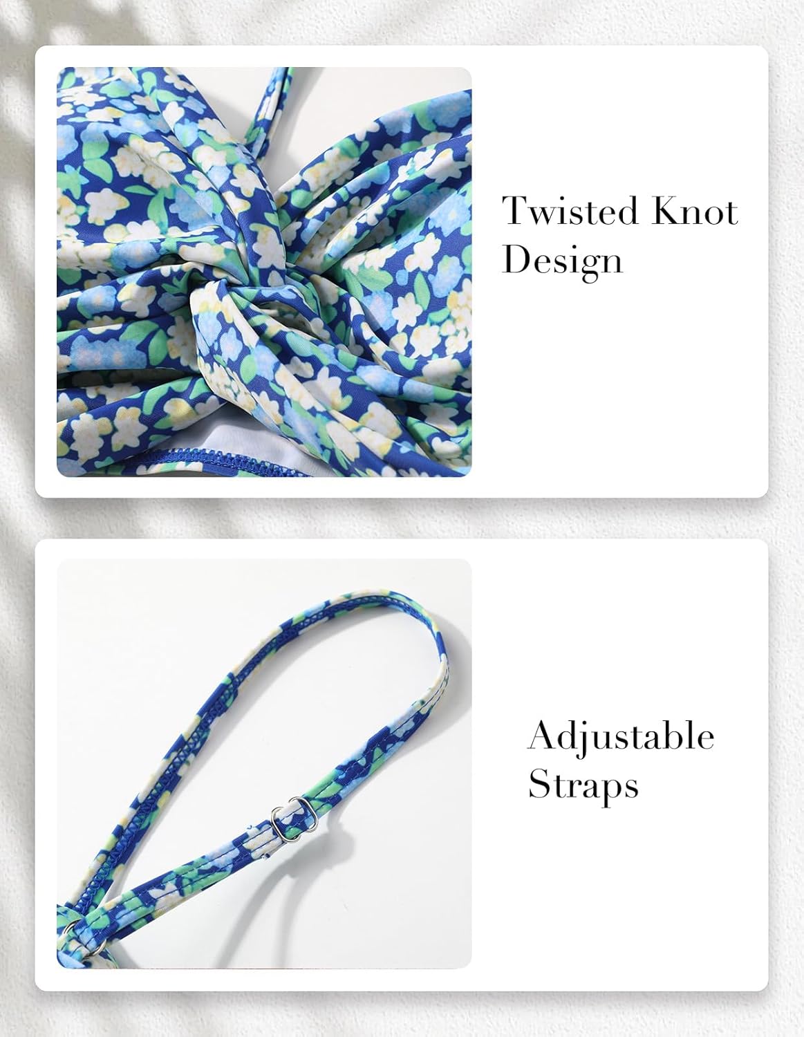 SEAFORM Women's Bikini Sets Two Piece Tummy Control Swimsuit High Waist V-Neck Beachwear Twist Front Straps Bathing Suits - Image 4