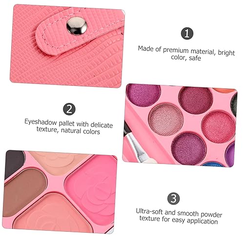 33-Color Kids Eyeshadow Palette Blush for Beginners Portable Makeup Kit for Girls Colorful Eye Shadow Cosmetic Set