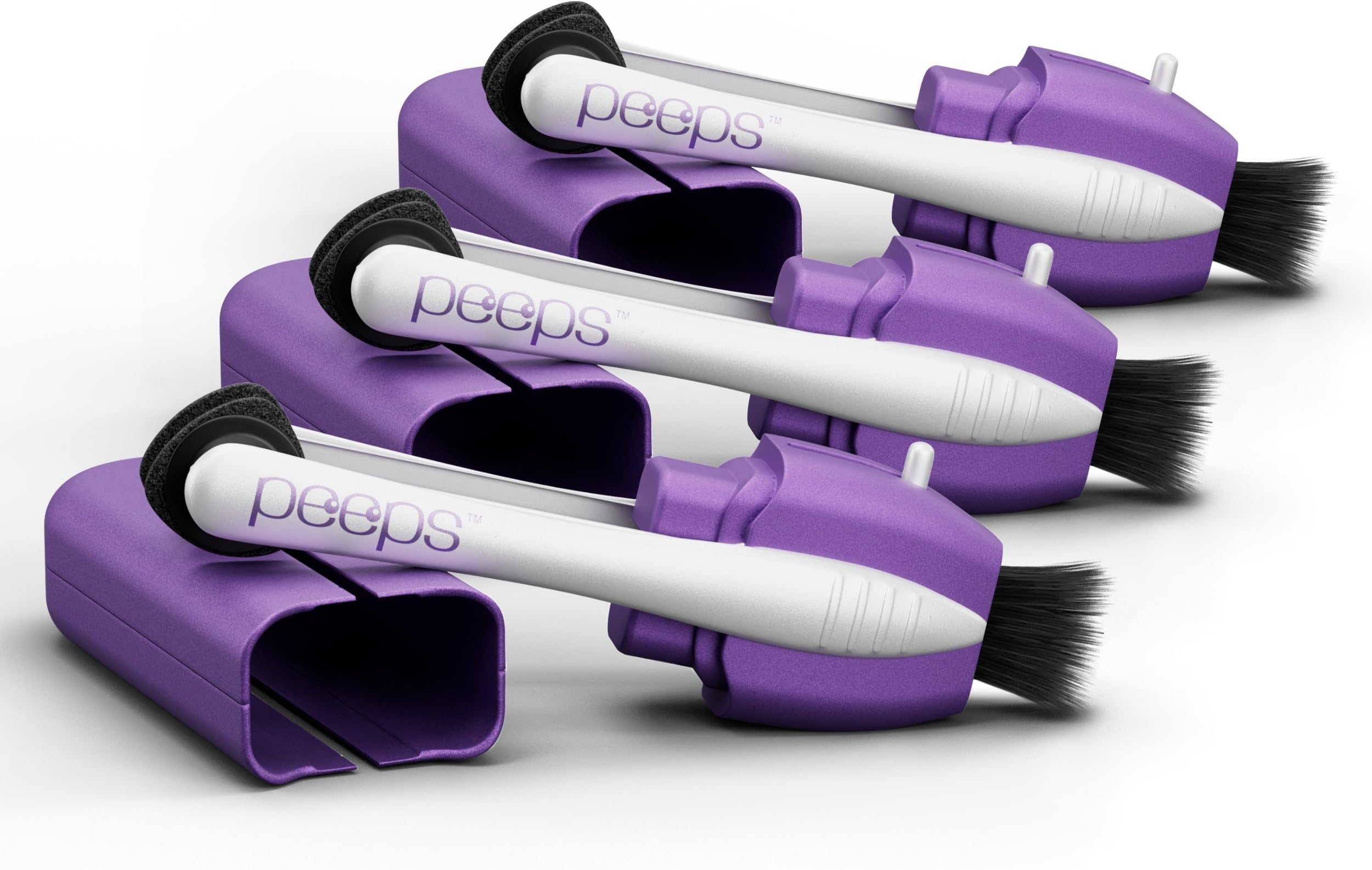 CarbonKlean Peeps Glasses Cleaner - for Eyeglasses, Reading Glasses, and More - Lens Cleaner with Carbon Microfiber Tech - Soft Touch Lavender - 3 Count