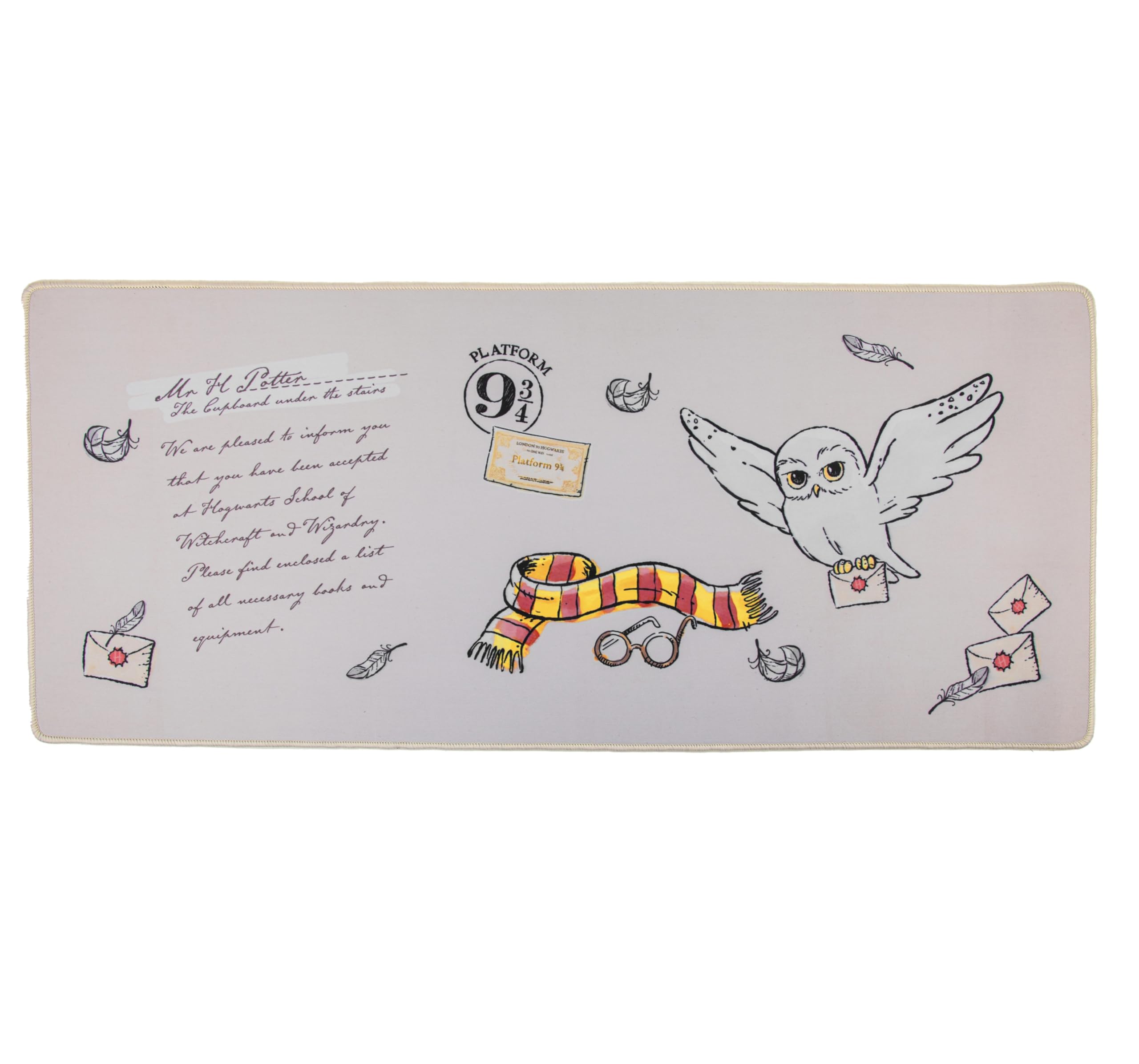 Cinereplicas Harry Potter Hedwig Desk Mat – 80 x 35 cm – Officially Licensed