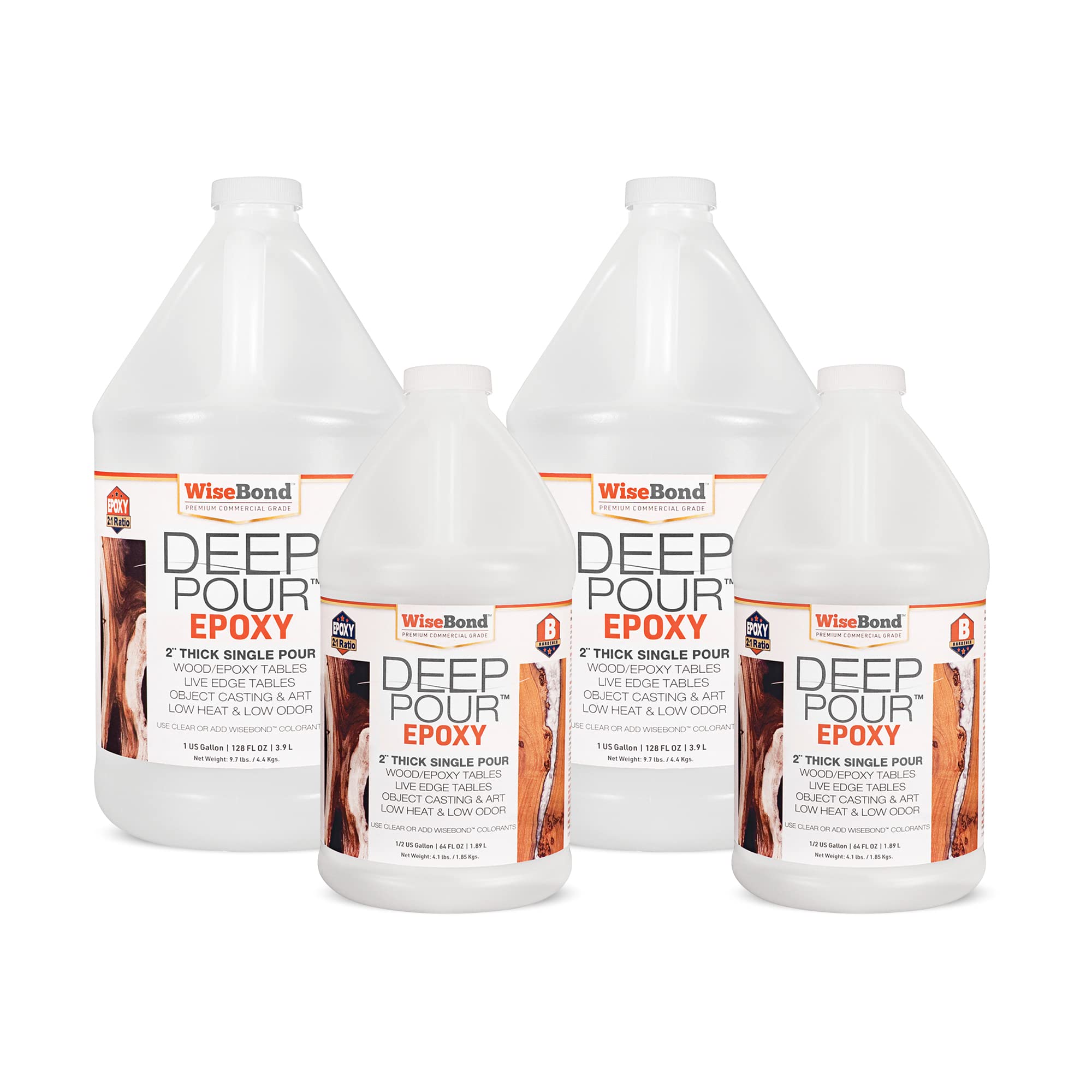 Buy WiseBond Deep Pour Epoxy Resin Kit, Crystal Clear Epoxy Resin for