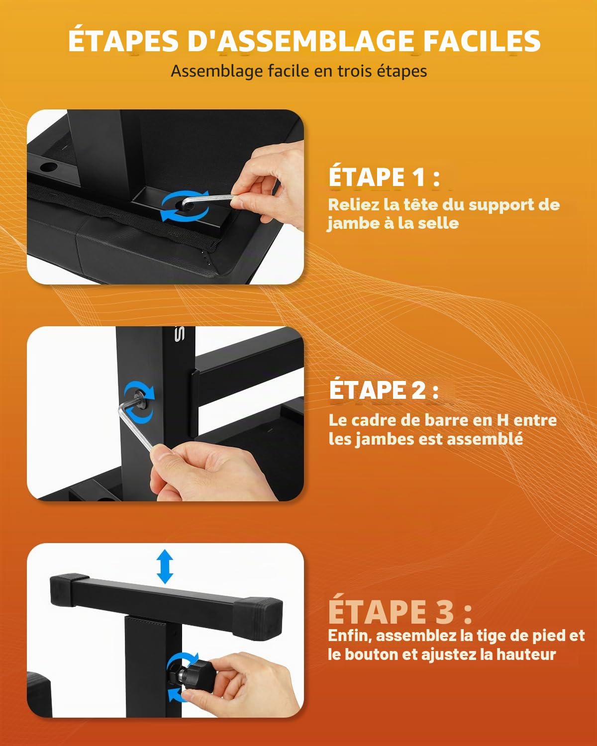 STRICH SPB-M50 Tabouret réglable pour clavier de musique avec coussin rembourré pour musiciens Noir