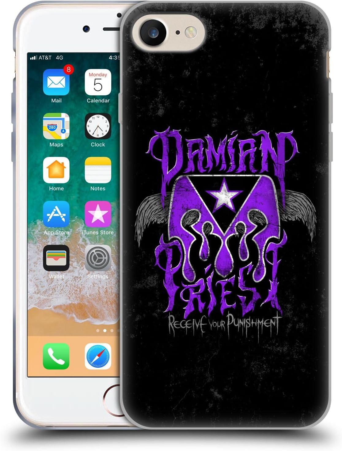 Head Case Designs Officially Licensed WWE Receive Your Punishment Damian Priest Gel Case [Military Grade Protection] Compatible with Apple iPhone 7/8 / SE 2020 & 2022 and Compatible with MagSafe