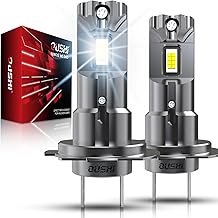 H7 LED Bulbs 500% Brightness 80W 20000LM, 6000K White 1:1 Mini Size Plug and Play H7 LED Bulb, 2 x H7 Lamps