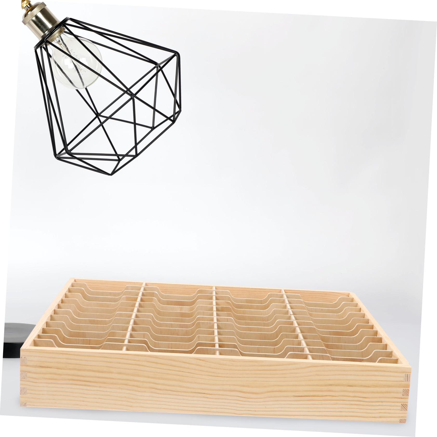 Caja de Almacenamiento Múltiples Compartimentos de Madera para Teléfono Organizador de Escritorio Multifuncional para Aula y Oficina, para Llaves y Papelería