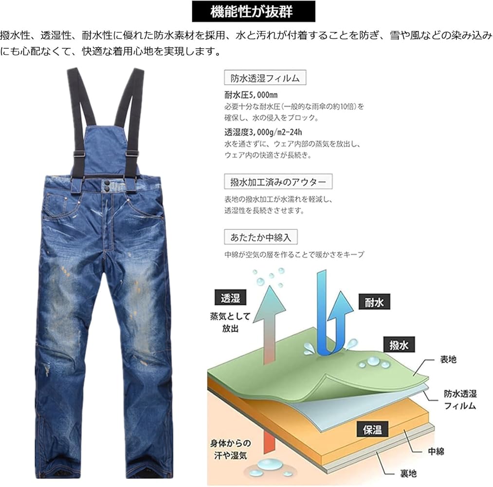 Amazon.co.jp: [ANONIE] スノーボードウェア メンズ スキーウェア