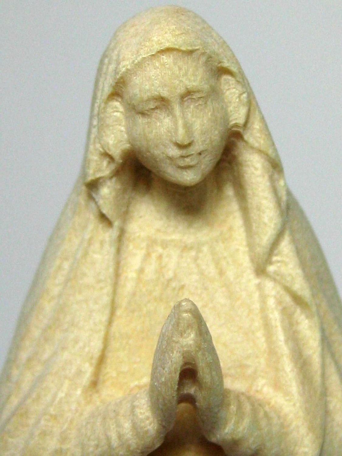 信者さん向け本物のマリアさま マリア像 マリア様 15cm 木彫り イタリア製