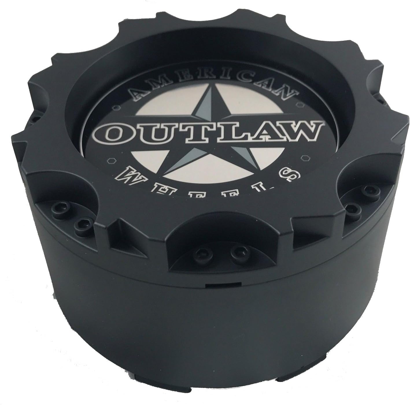 American Outlaw Wheels BC-895 Flat Black Custom Wheel Center Caps (1 CAP) NEW!